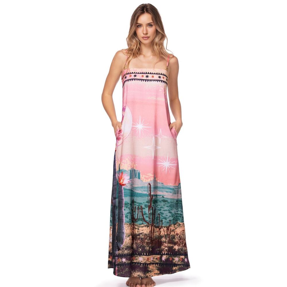 Ola Azul Celeste Desert Dress SIZE SMALL